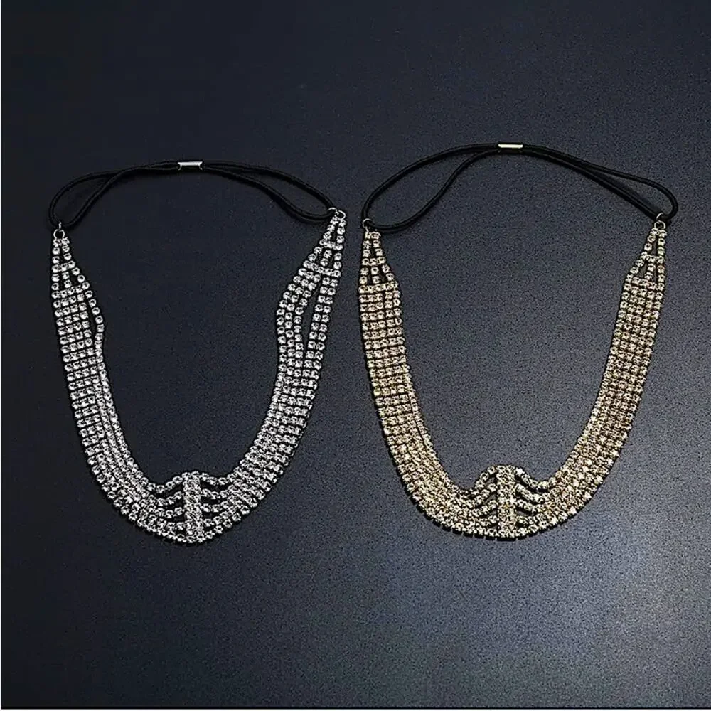 Gold Rhinestone Headband Hair Accessory